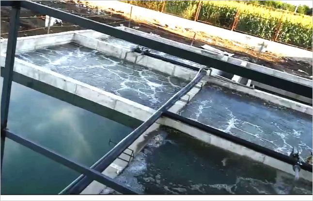 桂林印染廠污水處理設(shè)備施工現(xiàn)場